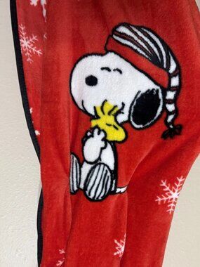Peanuts Snoopy Woodstock Red Christmas Throw Plush Soft Blanket 50"X 70"